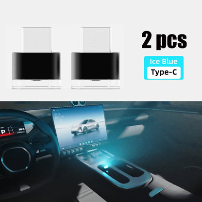 Mini Type-C LED Ambient Light – Plug & Play Car & Indoor Atmosphere Lamp (2 pcs)