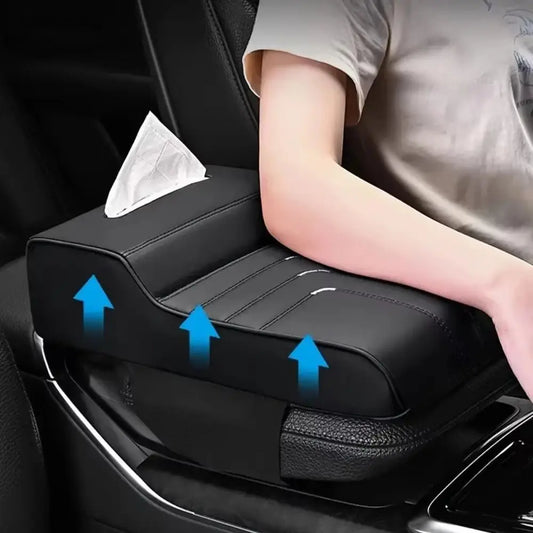 Car Armrest Box Pad – Memory Foam & Leather, Thickened, 8 Colors