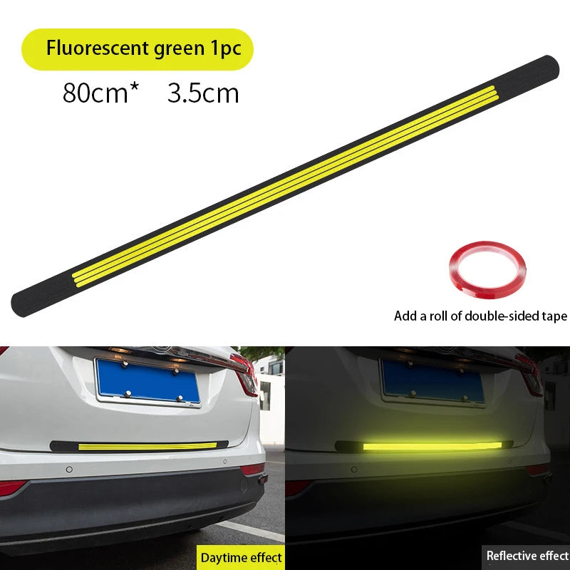 Car Rear Bumper Reflective Strip – Anti-Collision Rubber Trim (5 Colors)