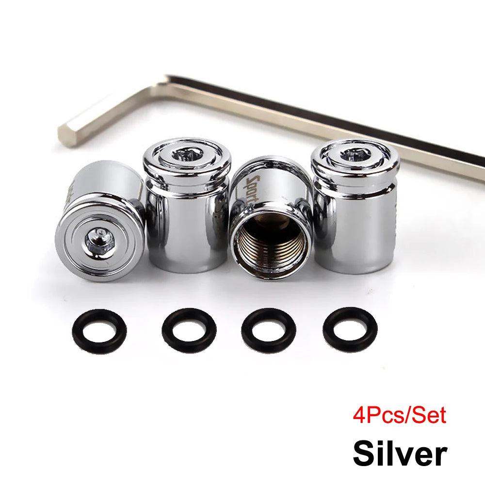 Zinc Alloy Valve Stem Caps for Cars - Sport Style Set of 4