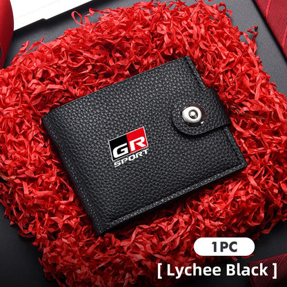 PU Leather Snap Button Wallet & Coin Purse – Classic Card Holder
