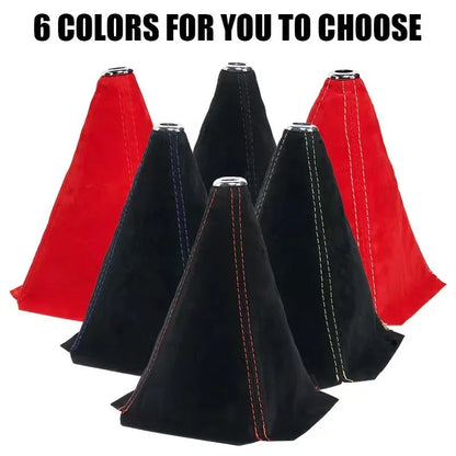 Car Gear Shift Knob Cover – Flocking Suede Waterproof Shifter Boot Universal