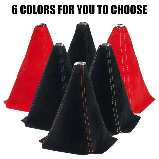 Car Gear Shift Knob Cover – Flocking Suede Waterproof Shifter Boot Universal