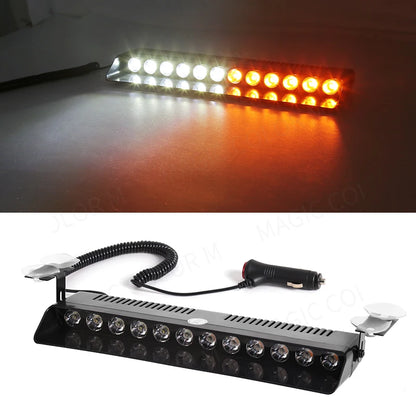 12 LED Car Strobe Warning Light – 12V Waterproof Flash Beacon