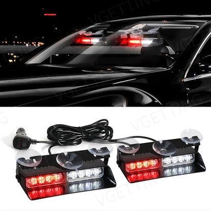 2-in-1 LED Strobe Light Bar - 12V Front Warning Light