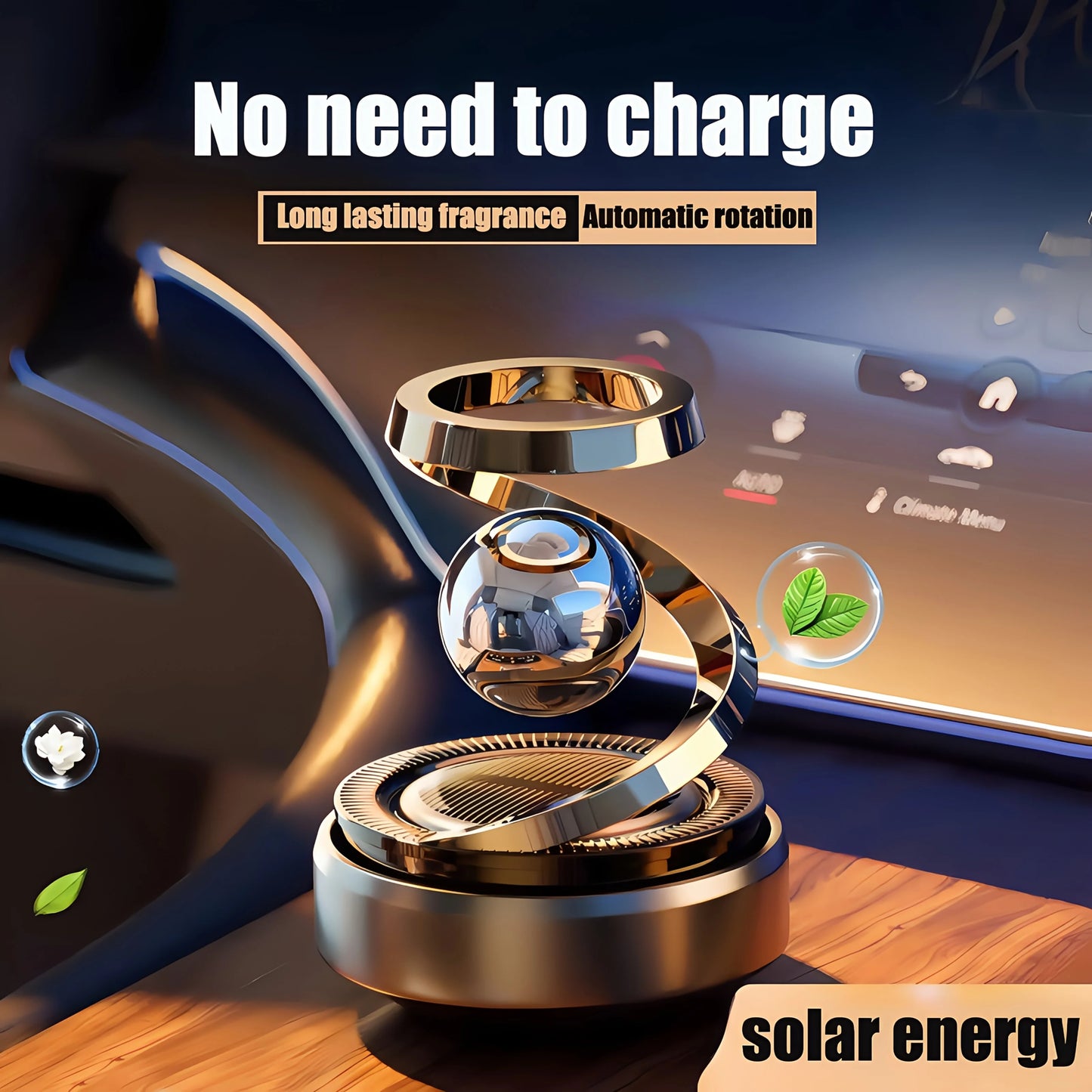 Solar Car Air Freshener – Starry Sky Design, Long-Lasting Fragrance