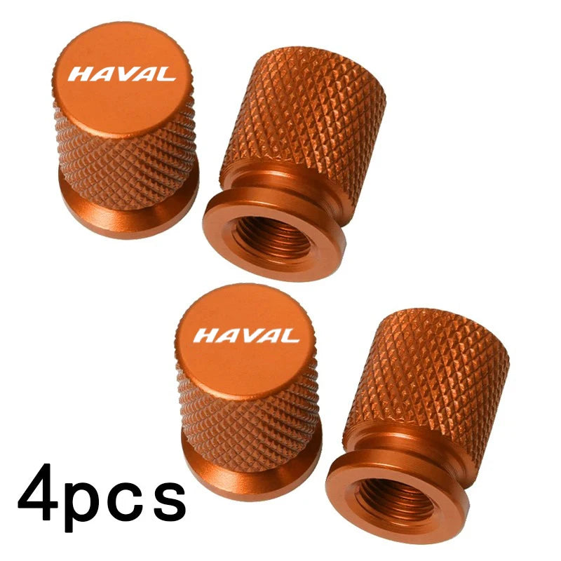 CNC Aluminum Tire Valve Stem Caps – Set of 4 | 7 Colors