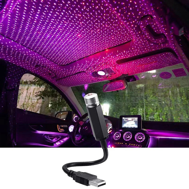 USB Starry Sky Car Roof Light Projector