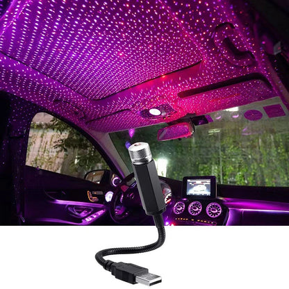 USB Starry Sky Car Roof Light Projector