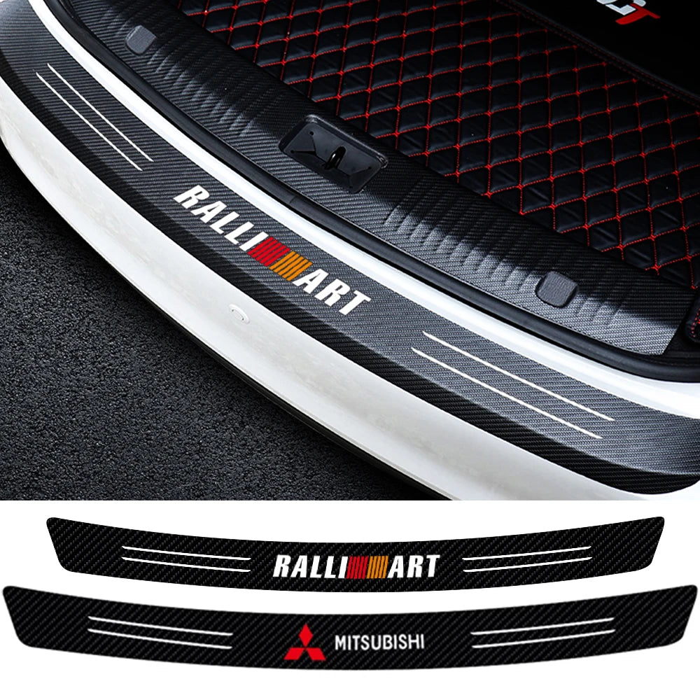 Carbon Fiber Rear Bumper Trunk Protective Sticker – 12 Colors