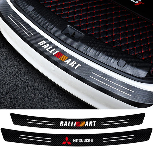Carbon Fiber Rear Bumper Trunk Protective Sticker – 12 Colors