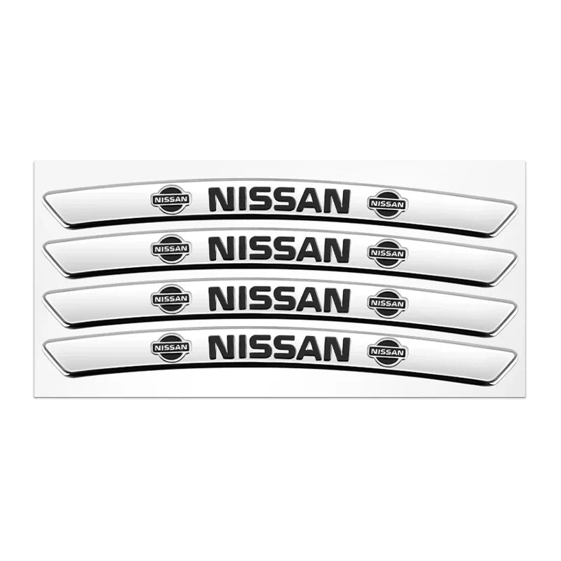 Aluminum Car Wheel Hub Stickers – Tire Rim Decoration (4 pcs)