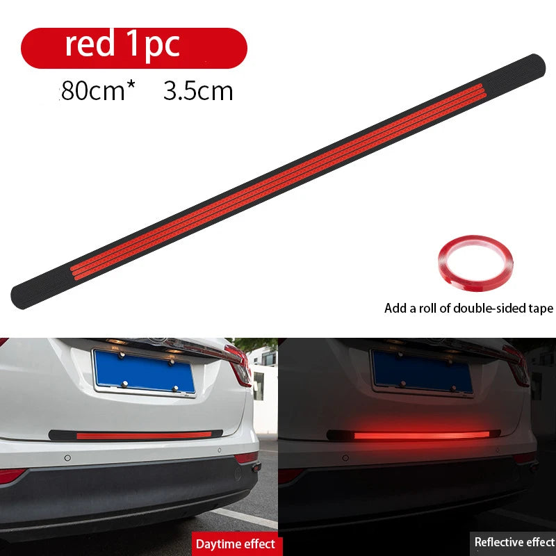 Car Rear Bumper Reflective Strip – Anti-Collision Rubber Trim (5 Colors)