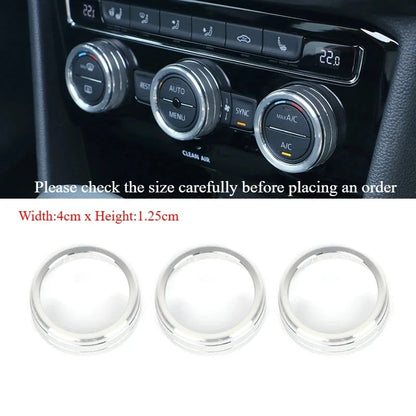 AC Control Ring Trim Cover – Aluminium Alloy Interior Trim Set of 3