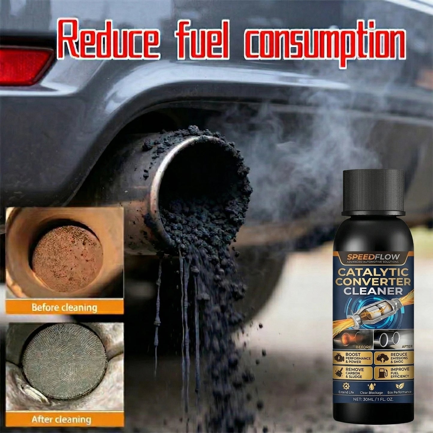 Catalytic Converter Cleaner – Carbon & Sludge Removal, Engine Boost (Buy 2 Get 1 Free)