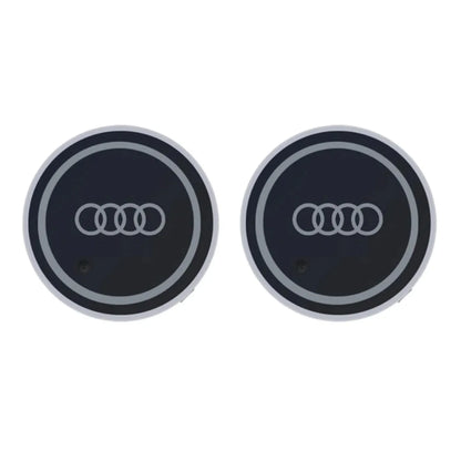 7-Color LED Car Cup Holder Light – Luminous Coaster (Set of 2)