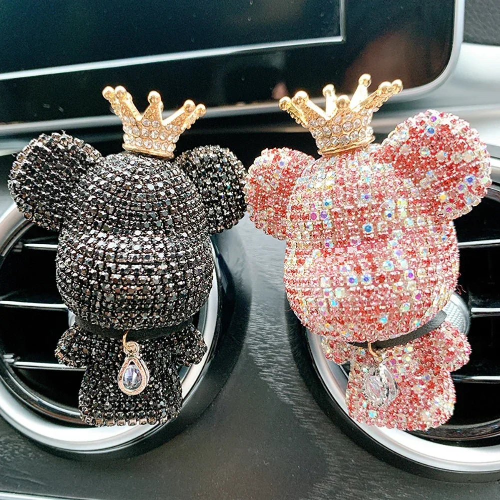 Rhinestone Bear Car Ornaments