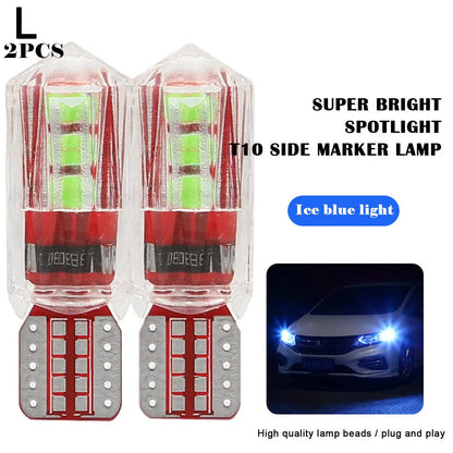 T10 LED Car Bulbs - 2-Piece Color Accent Set