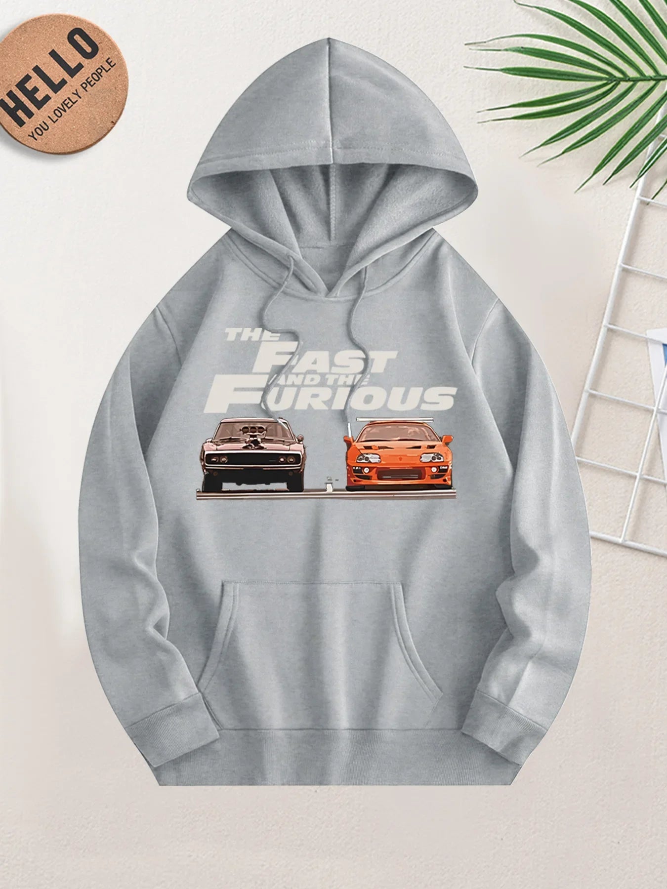 Racing Car Print Hoodie – Unisex Fleece Pullover