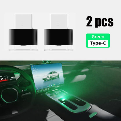 Mini Type-C LED Ambient Light – Plug & Play Car & Indoor Atmosphere Lamp (2 pcs)
