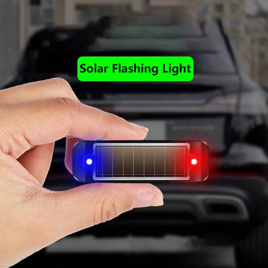 Mini Solar Car Anti-Theft Warning Light – Wireless LED Flashing Alarm