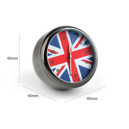 Car Dashboard Clock Ornament – Union Jack Interior Decoration Watch