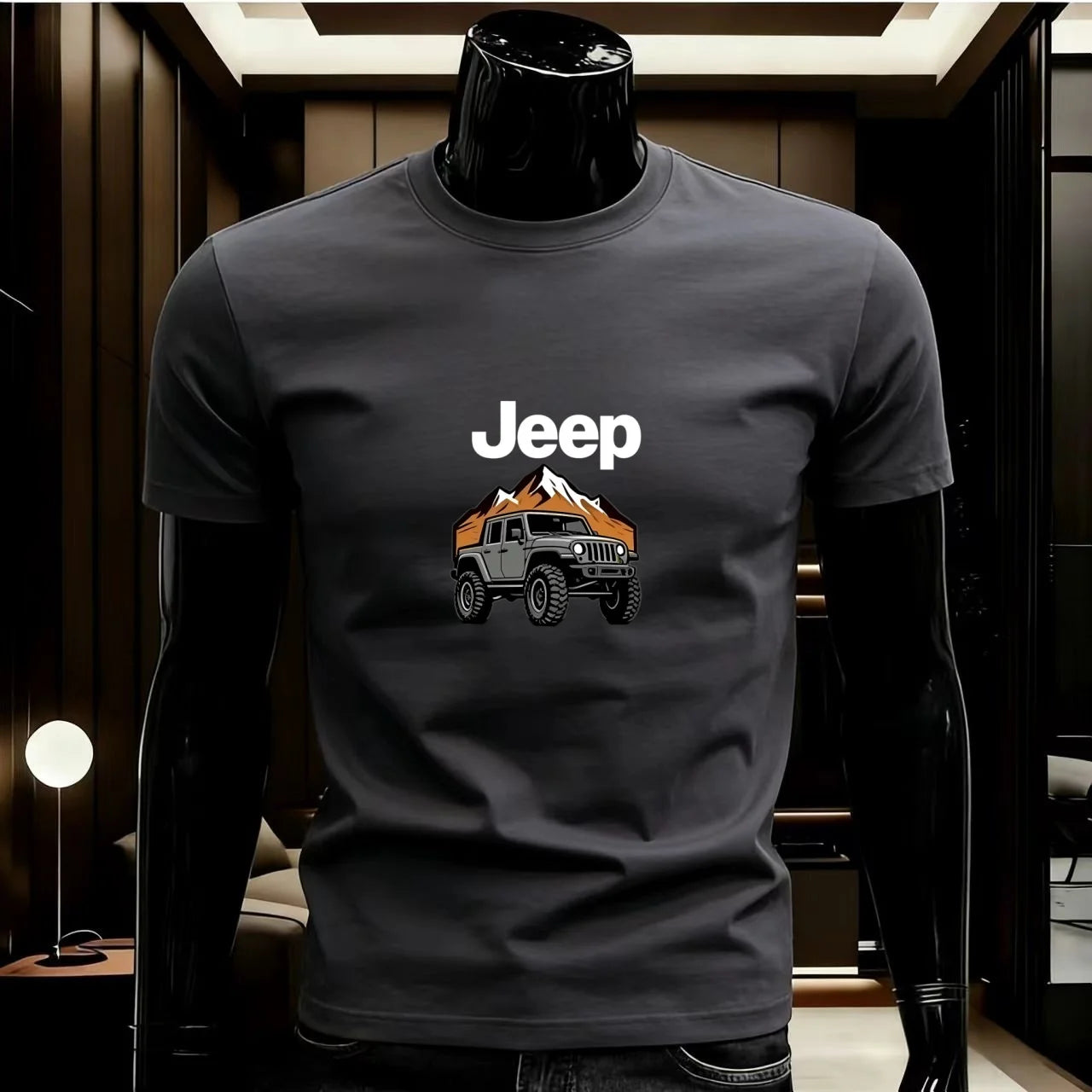 Off-Road Print Cotton T-Shirt – Men's Casual Summer Tee