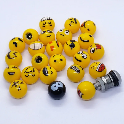 4Pcs/Set Smiley Ball Tire Valve Caps