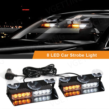 2-in-1 LED Strobe Light Bar - 12V Front Warning Light
