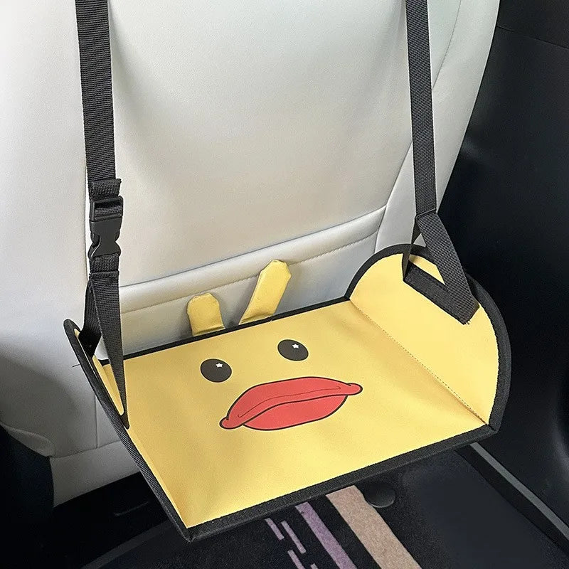 Kids Car Seat Foot Rest - Cartoon Backseat Hammock