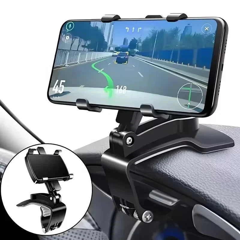 Dashboard Phone Holder Clip - Adjustable 360° View