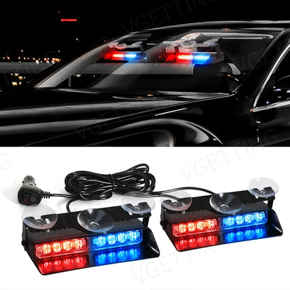 2-in-1 LED Strobe Light Bar - 12V Front Warning Light