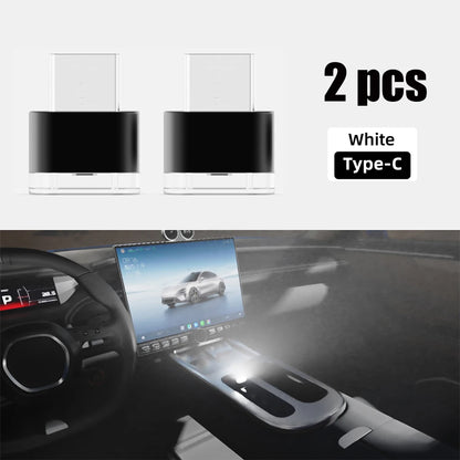 Mini Type-C LED Ambient Light – Plug & Play Car & Indoor Atmosphere Lamp (2 pcs)