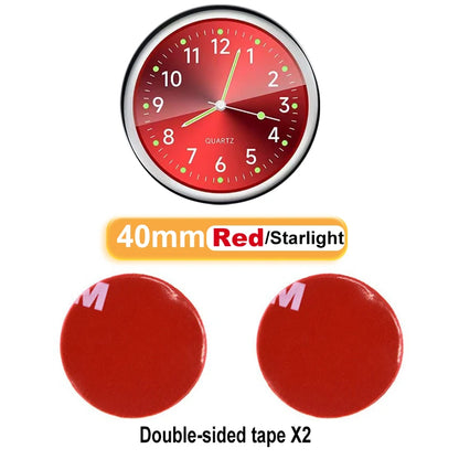 Mini Car Clock – Stick-On Quartz with Sapphire Glass & Luminous Dial