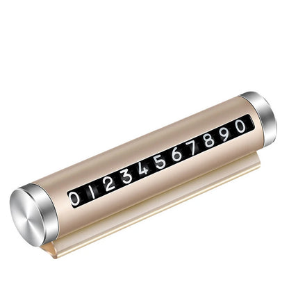 Temporary Parking Card – Aluminum Phone Number Plate with Rotating Digits