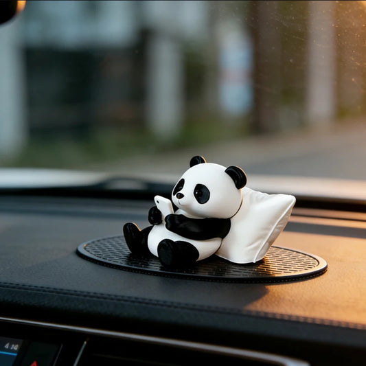 Panda Car Ornament – Creative Animal Sculpture Dashboard Decor