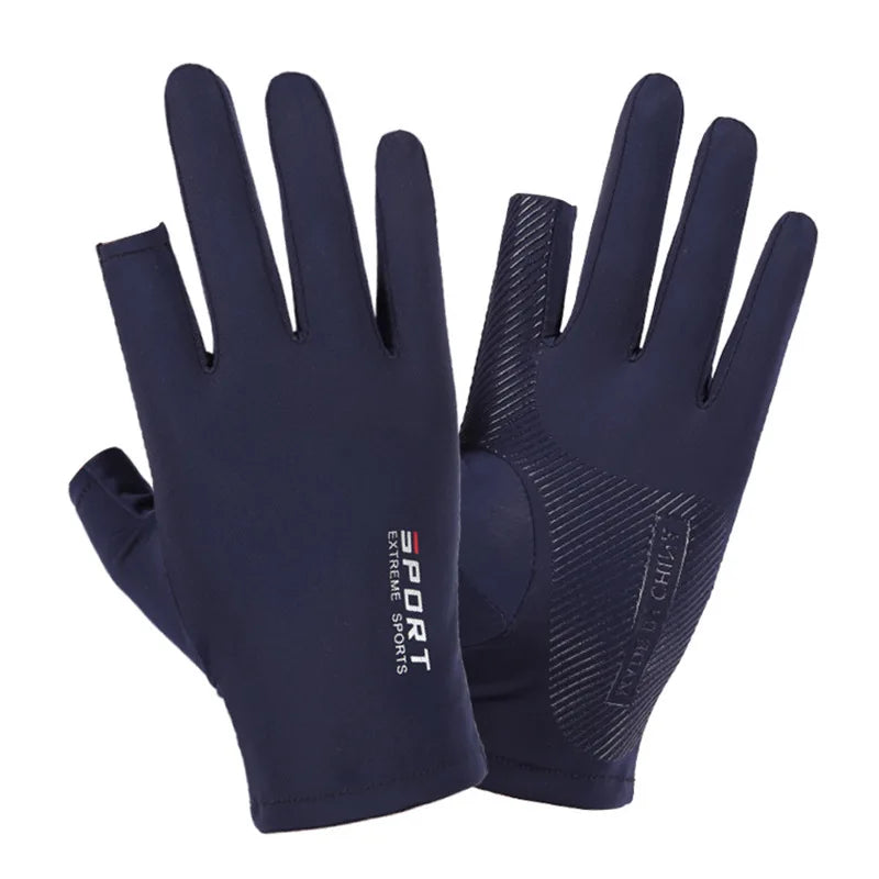 Ice Silk Driving Gloves – UV Protection, Anti-Slip, Unisex