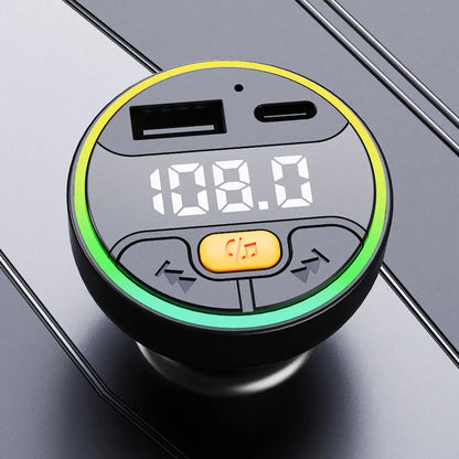 Bluetooth 5.3 FM Transmitter Car Kit 15W USB-C Charger
