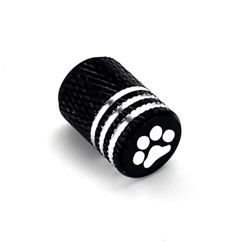 Paw Theme Tire Valve Caps