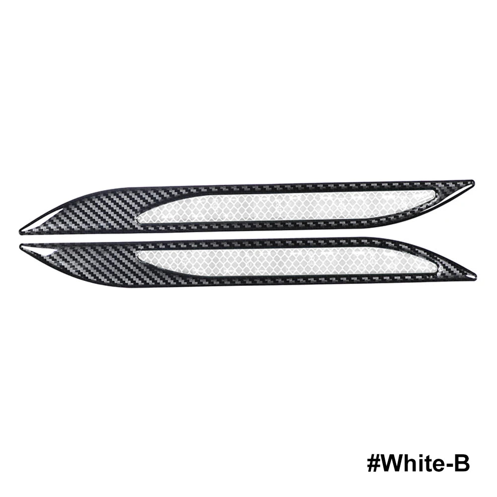 Carbon Fiber Bumper Protector Reflective Strips – Anti-Scratch Warning Stickers (2 pcs)