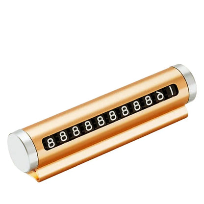 Roller Temporary Parking Card with Aluminum Shell & Rotating Digits