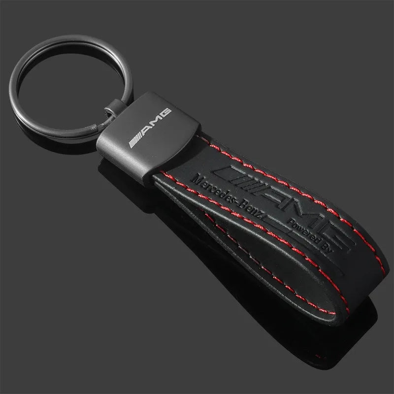 High Quality Metal Leather AMG Keychain