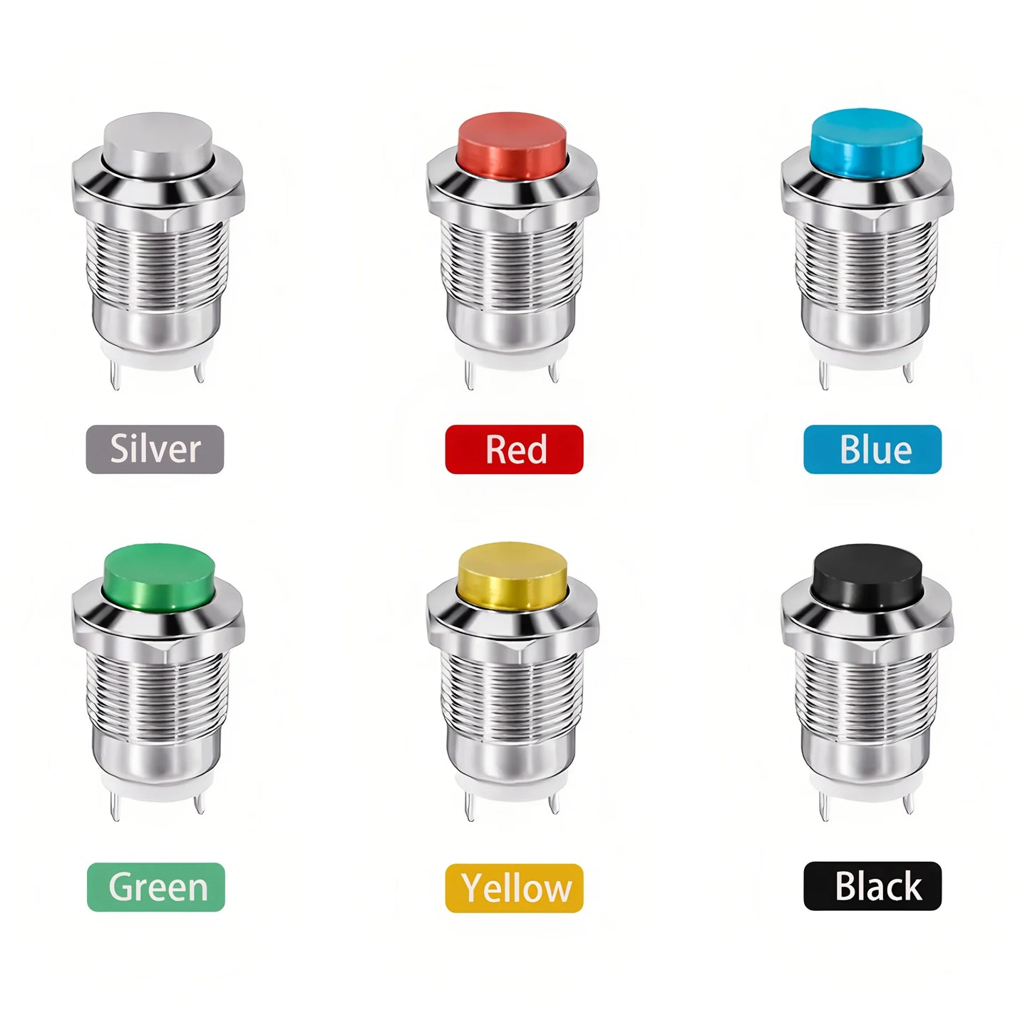 12mm Waterproof Metal Momentary Push Button Switch