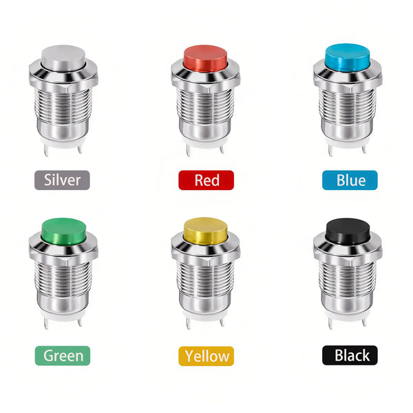 Wasserdichter Metall-Momenttaster mit 12 mm Durchmesser
