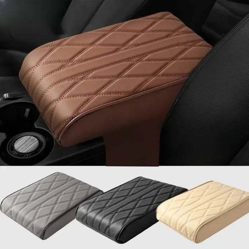 Wave Embroider Leather Car Armrest
