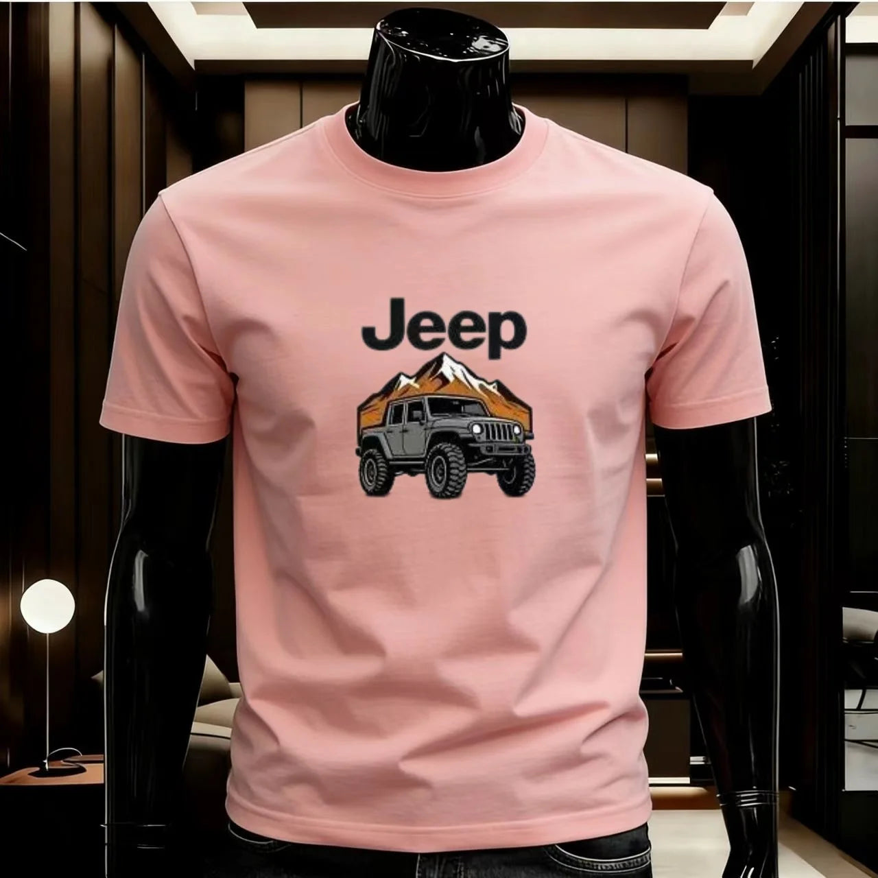 Off-Road Print Cotton T-Shirt – Men's Casual Summer Tee