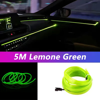 5m Neon EL Wire Car Interior Light – USB Ambient Atmosphere Strip (DIY)
