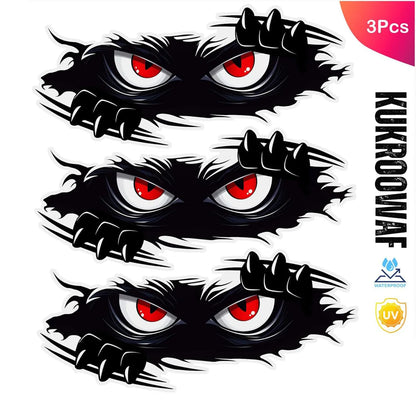 3-Piece Car Body Sticker Set - Waterproof 3D PVC Decals