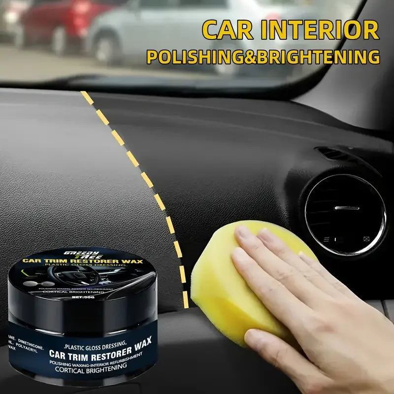 Car Plastic Repair & Renewal Wax – Crystal Clear Interior Panel Coating