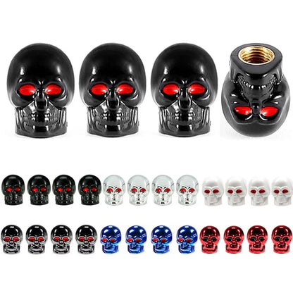 4PCS Set Skull Style Valve Cap